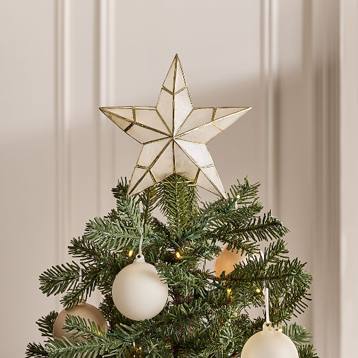 Capiz Gold Star Christmas Tree Topper