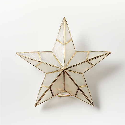 Capiz Gold Star Christmas Tree Topper