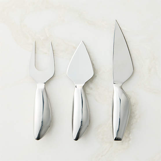 Capra 3-Piece Stainless Steel Cheese Knives