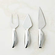 Capra 3-Piece Stainless Steel Cheese Knives + Reviews | CB2