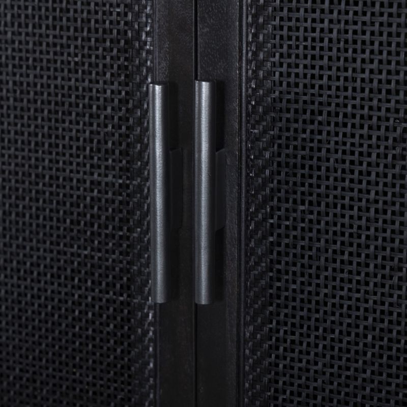 Caprice Black Natural Cane Narrow Cabinet - image 7 of 8