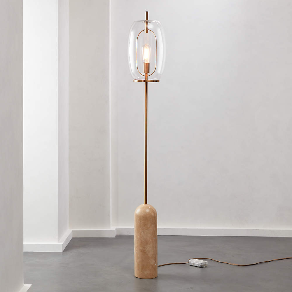 glass bulb floor lamp