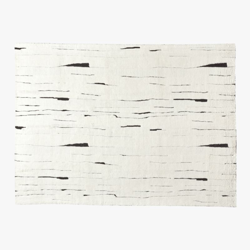 Carana Hand-Knotted Black and White New Zealand Wool Area Rug 10'x14' - image 0 of 5