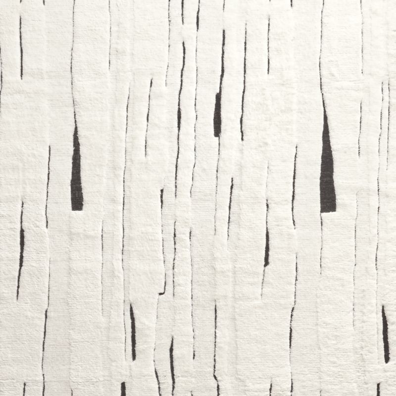 Carana Hand-Knotted Black and White New Zealand Wool Rug Swatch 12"x12" - image 0 of 4