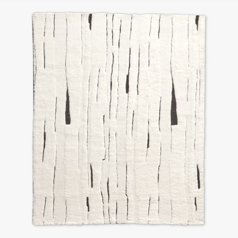 Carana Hand-Knotted Black and White New Zealand Wool Area Rug 10'x14' - image 0 of 5