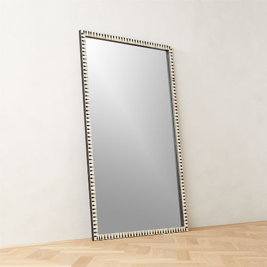 Caraway Modern Bone Inlay Full-Length Floor Mirror 48"x78"