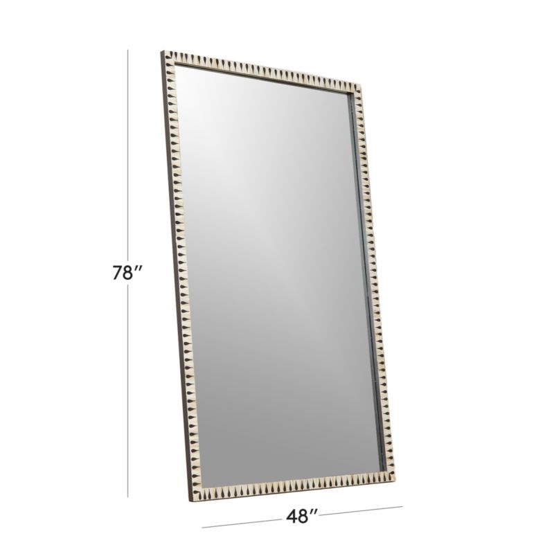 View Caraway Modern Bone Inlay Full-Length Floor Mirror 48"x78" - image 3 of 6