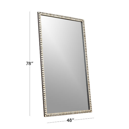 Caraway Modern Bone Inlay Full-Length Floor Mirror 48"x78"