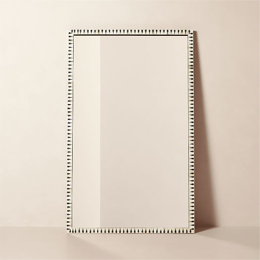 Caraway Modern Bone Inlay Full-Length Floor Mirror 48"x78"