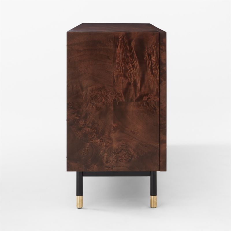 Carbon 82" Brown Burl Wood Media Console - image 11 of 15