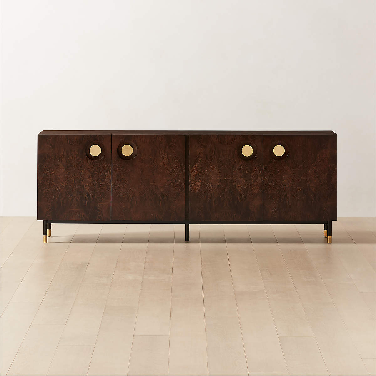 Carbon Brown Burl Wood Media Credenza + Reviews CB2 Canada