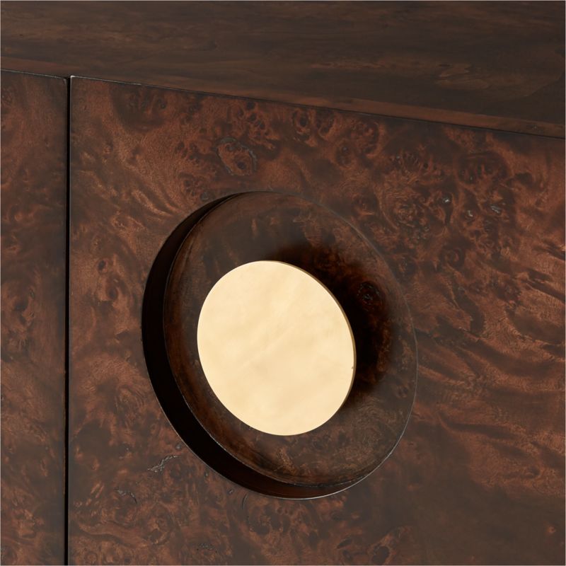 Carbon Brown Burl Wood Bookshelf - image 9 of 10