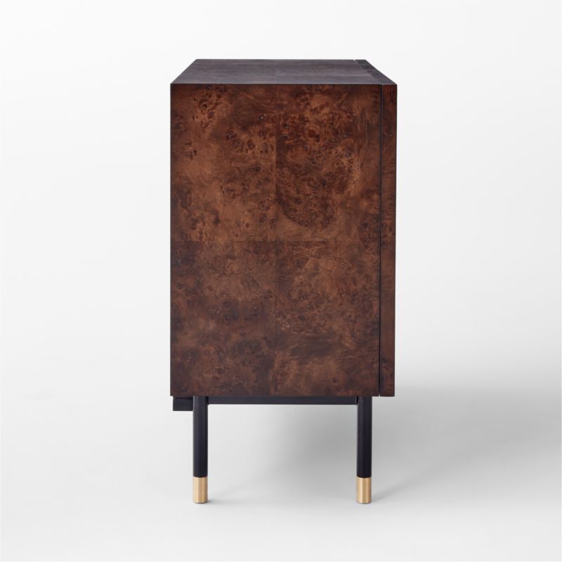 Carbon Brown Burl Wood Entryway Cabinet - image 8 of 11