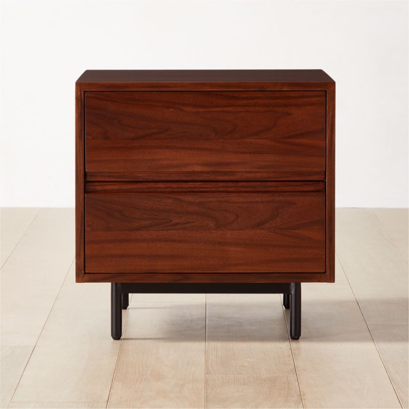 Cardiff 2Drawer Wood Nightstand + Reviews CB2