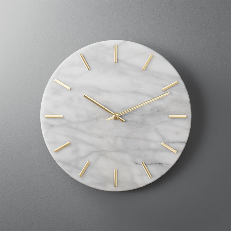 View Carlo Marble and Brass Wall Clock details