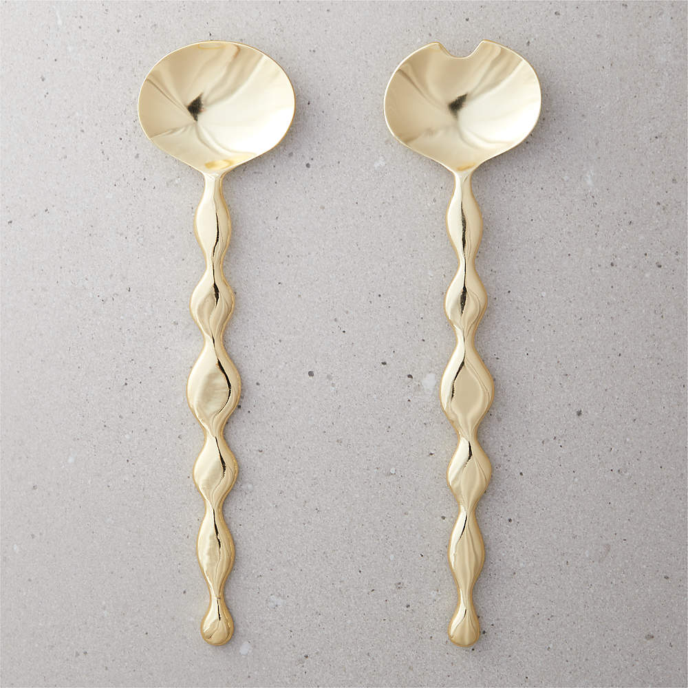 Carly Gold Salad Servers Set of 2