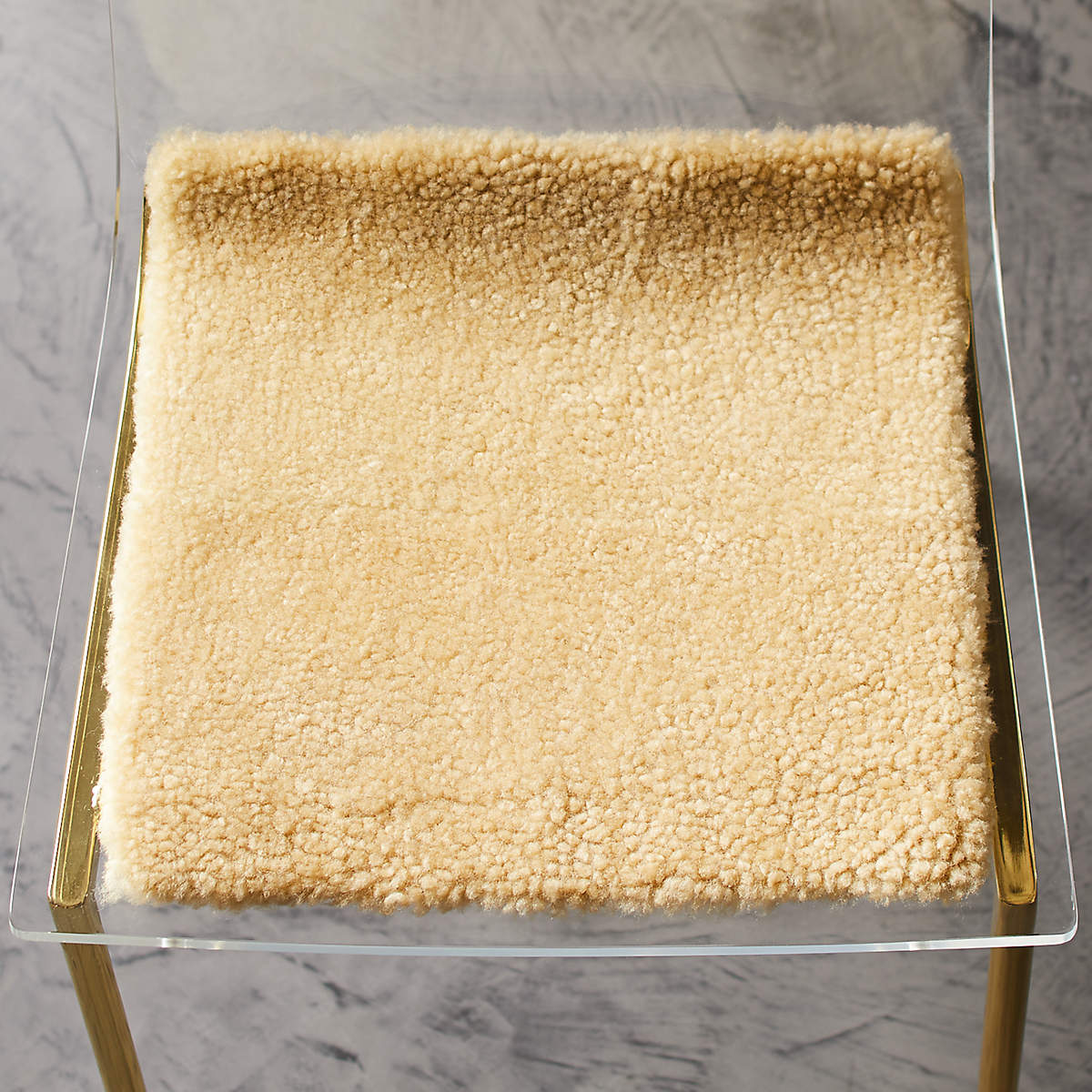 Camel Sheepskin Chair Pad + Reviews CB2 Canada