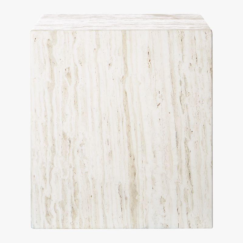 Carmelo Travertine Side Table - image 5 of 12