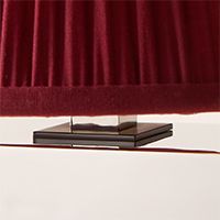 Polished Nickel with Burgundy Shade