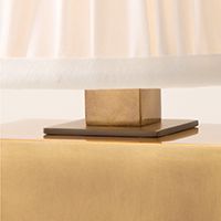 Aged Brass with White Shade