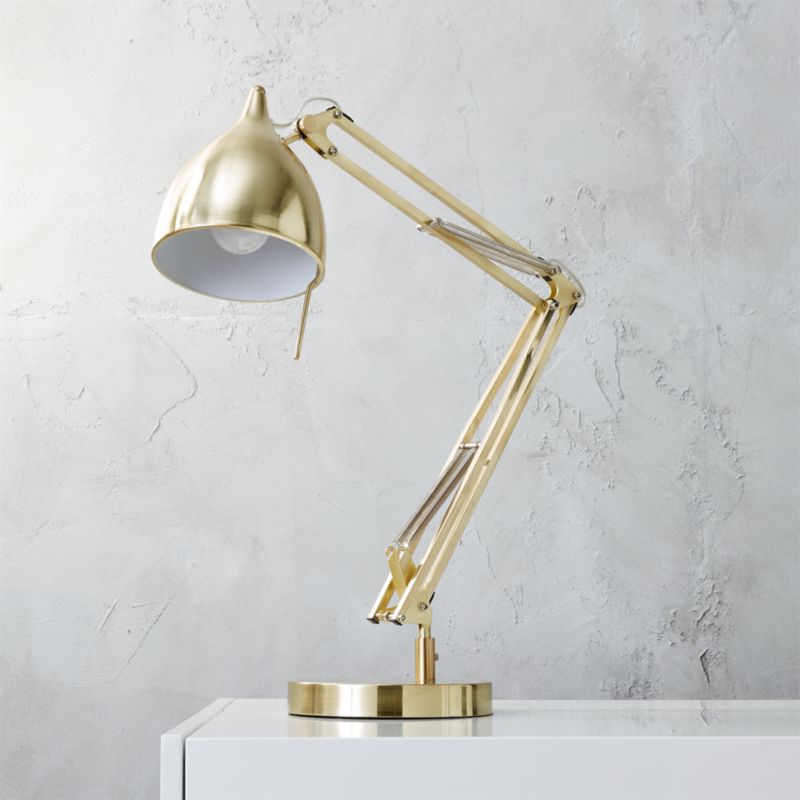 Gold Lamps Cb2 Carpenter Brass Table Lamp
