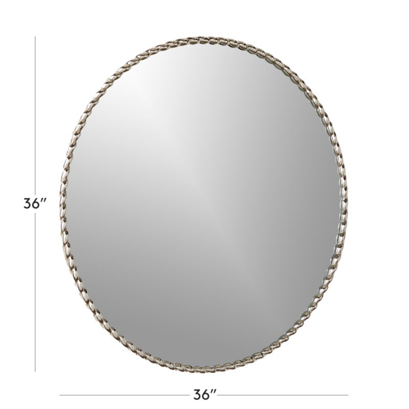 View Carrick Round Polished Nickel Wall Mirror 36" - image 2 of 5