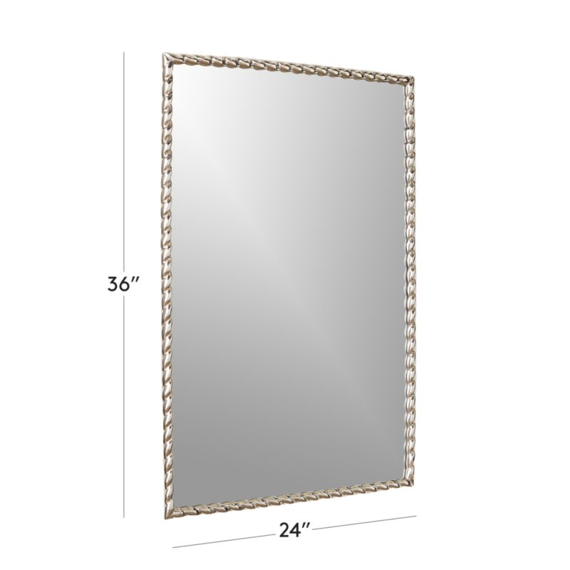 View Carrick Rectangular Polished Nickel Wall Mirror 24"x36" - image 2 of 5