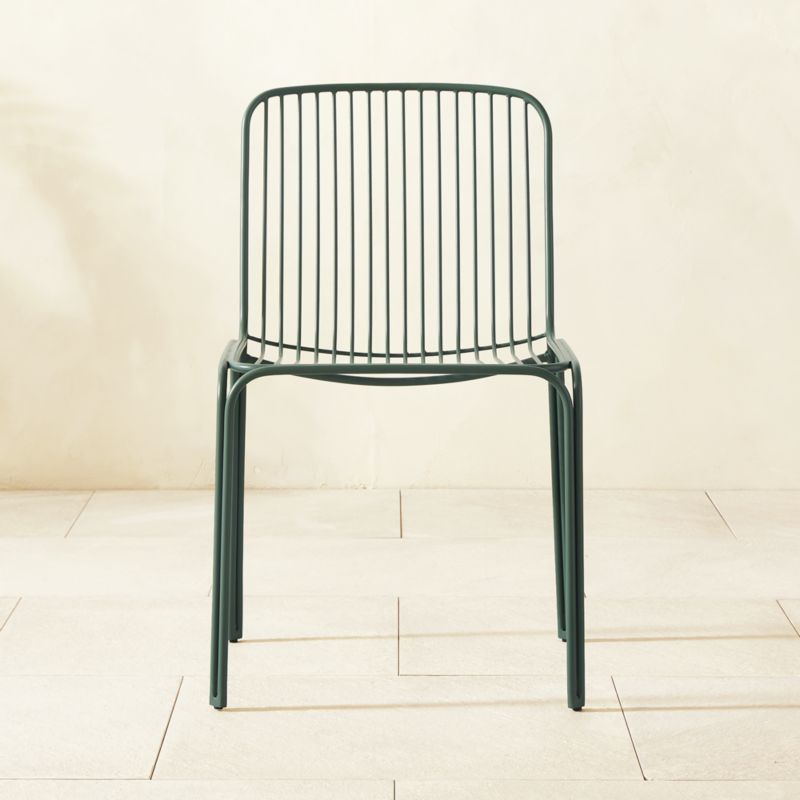 View Carrigan Green Metal Outdoor Dining Chair details