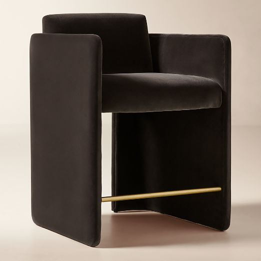 Carson Mink Velvet Counter Stool