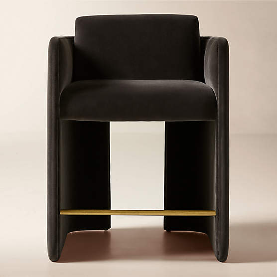 Carson Mink Velvet Counter Stool