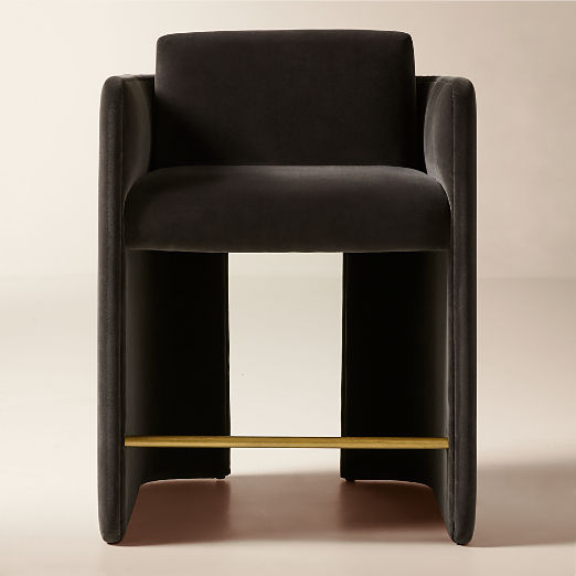 Carson Mink Velvet Counter Stool