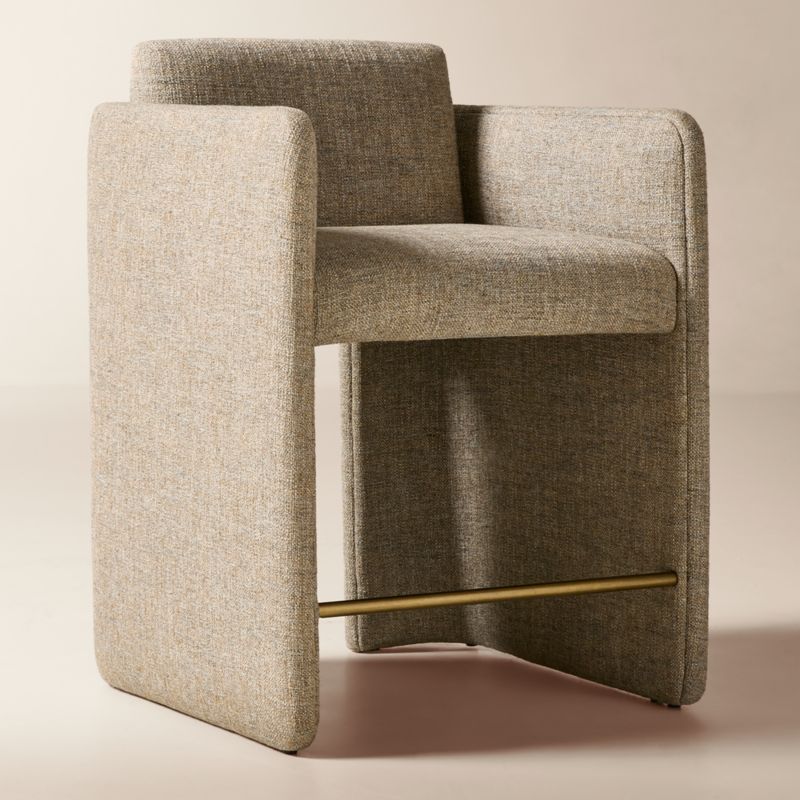 Carson Dark Taupe Performance Fabric Counter Stool - image 3 of 8