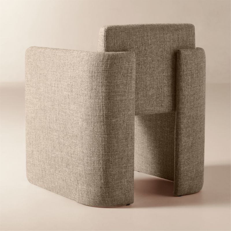 Carson Smoked Amber Performance Fabric Dining Armchair - image 5 of 9