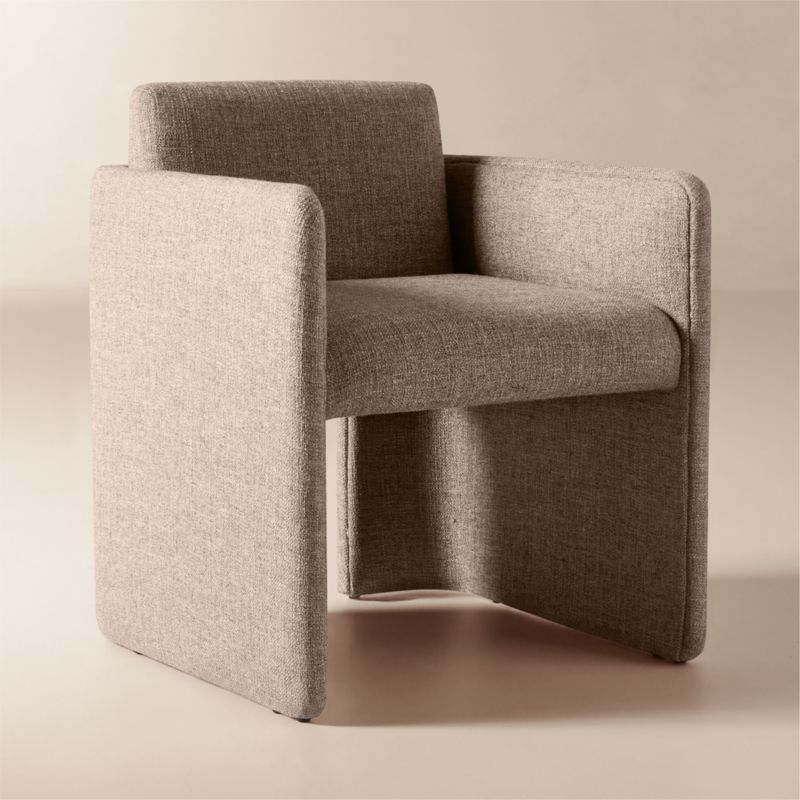 Carson Smoked Amber Performance Fabric Dining Armchair - image 3 of 9