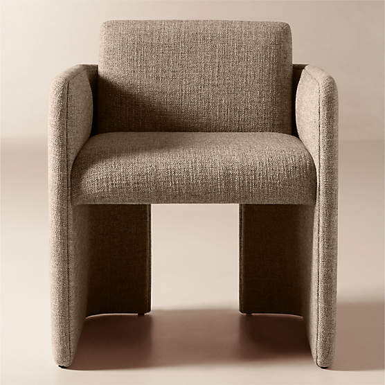 Carson Smoked Amber Performance Fabric Dining Armchair