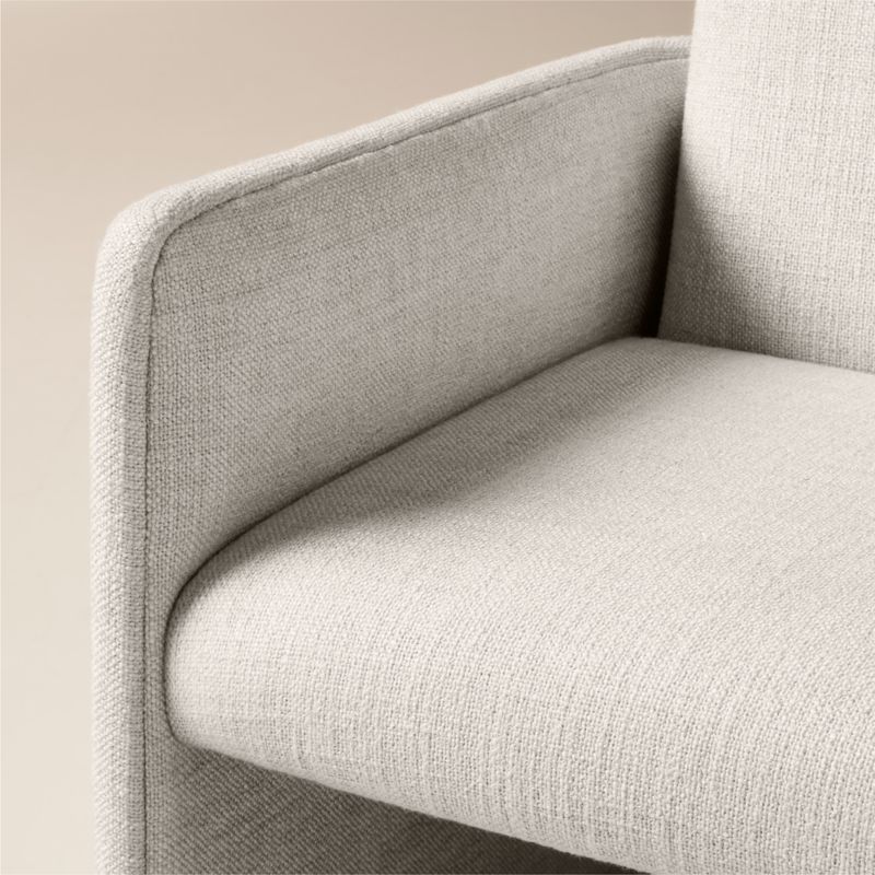 Carson Warm White Performance Fabric Dining Armchair - image 4 of 6