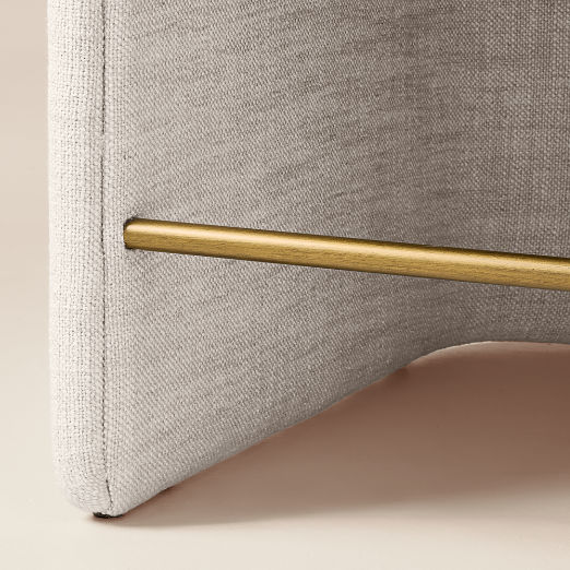 Carson Warm White Performance Fabric Counter Stool