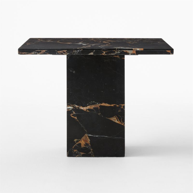 Carve Square Black Marble Side Table Large - image 6 of 14