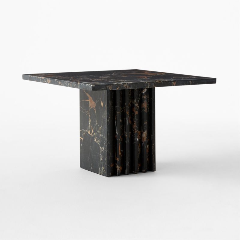 Carve Square Black Marble Side Table Medium - image 5 of 14