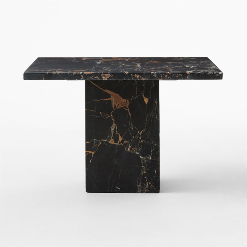 Carve Square Black Marble Side Table Medium - image 6 of 14