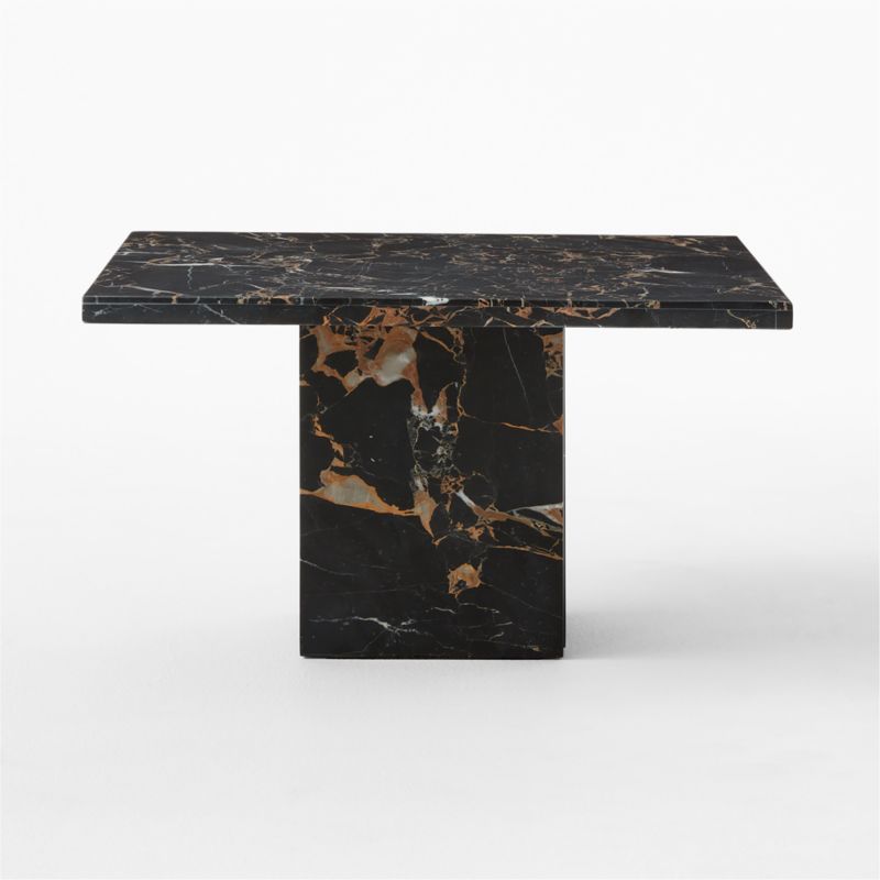 Carve Square Black Marble Side Table Small - image 6 of 12