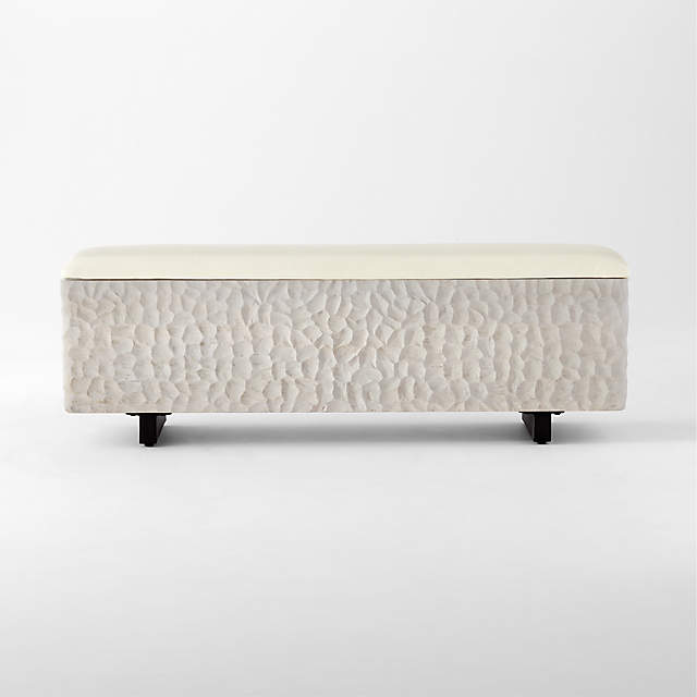 Ivory clearance storage bench