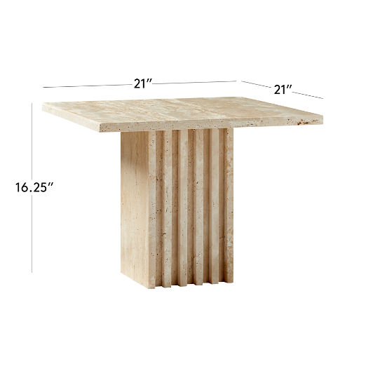 Carve Travertine Large Cocktail Table