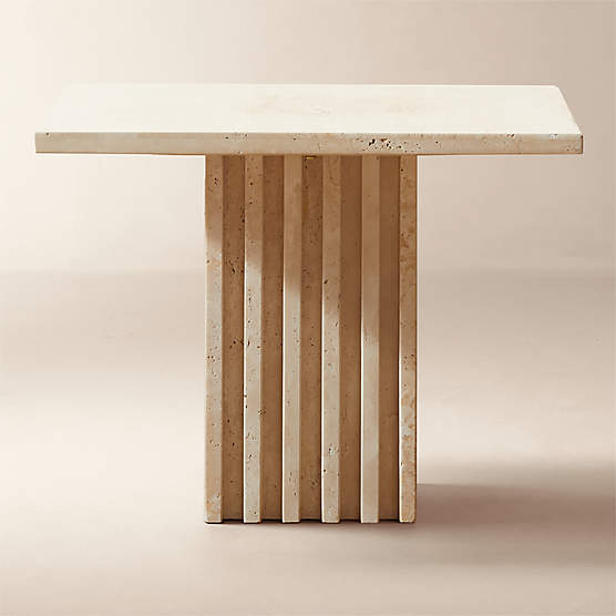 Carve Travertine Large Cocktail Table