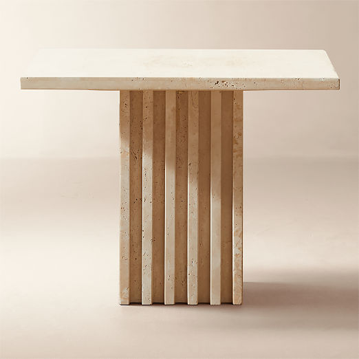 Carve Travertine Large Cocktail Table