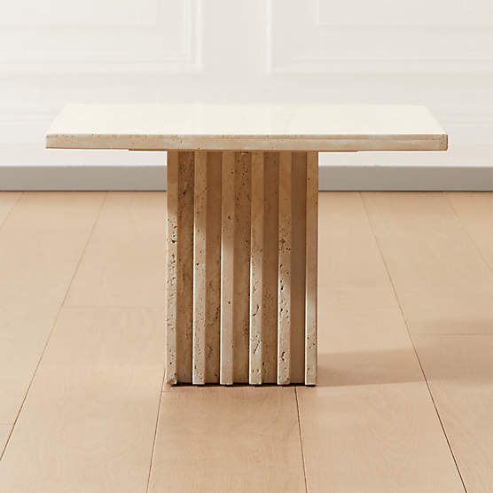 Carve Travertine Medium Cocktail Table