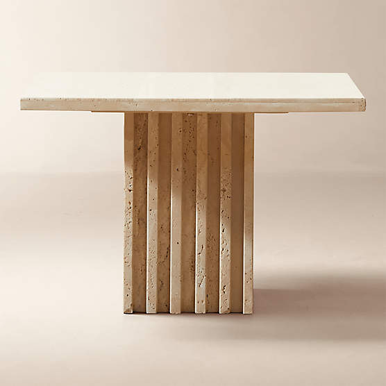 Carve Travertine Medium Cocktail Table