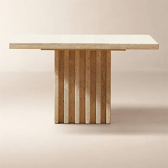 Carve Travertine Small Cocktail Table