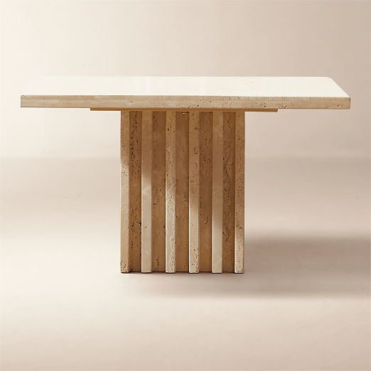 Carve Travertine Small Cocktail Table