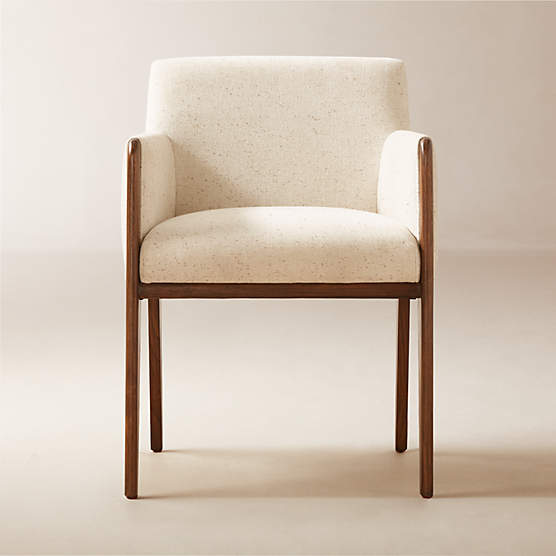 Casa Viva Ivory White Upholstered Dining Armchair